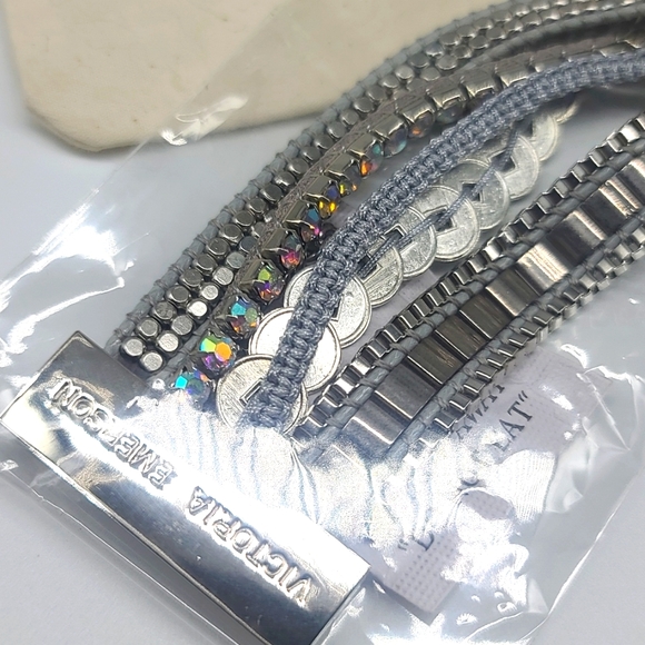 Victoria Emerson NIP $88 Multi-Strand Rhinestone cuff! Perfect Gift 🎁 - Picture 3 of 11